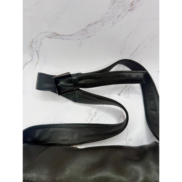 Vintage Wilsons Genuine Leather Black Shoulder Bag 90's EXCELLENT - Picture 8 of 16